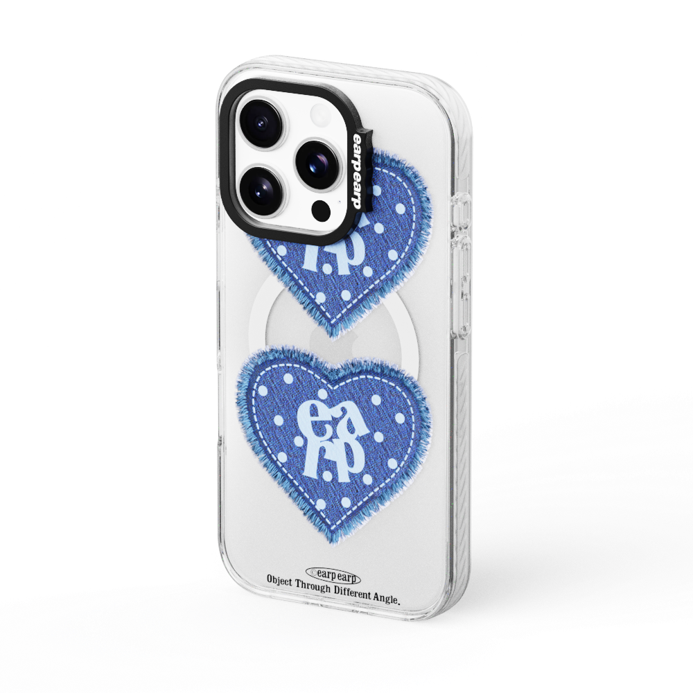 E2510_0005 earpearp Denim Patch Heart Clear(Wave Label+)