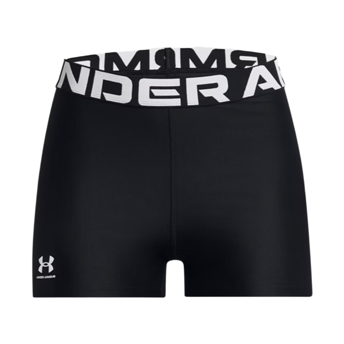 (W) 언더아머 히트기어 쇼티 블랙 화이트((W) Under Armour HeatGear Shorty Black White)