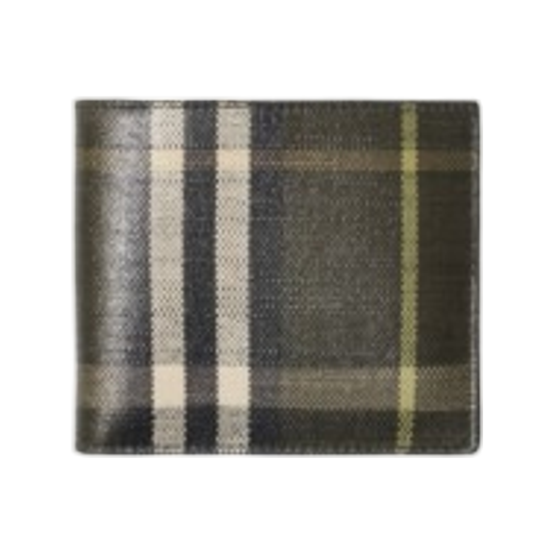 81188381 Burberry Check Bifold Wallet Thicket Green