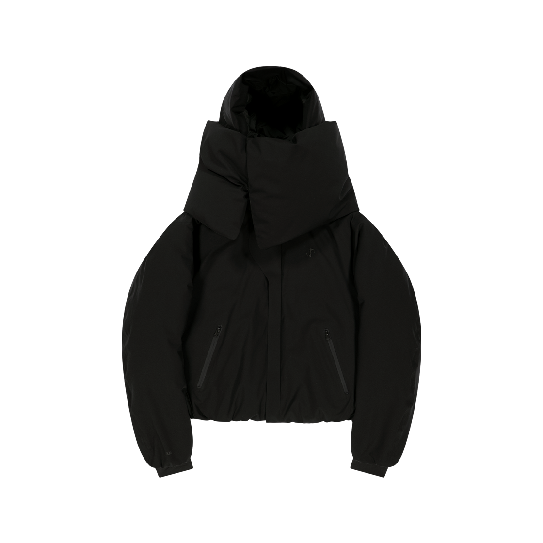 오호스 디테처블 머플러 다운 자켓 블랙(OJOS Detachable Muffler Down Jacket Black)