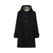 Burberry Wool Duffle Coat Black