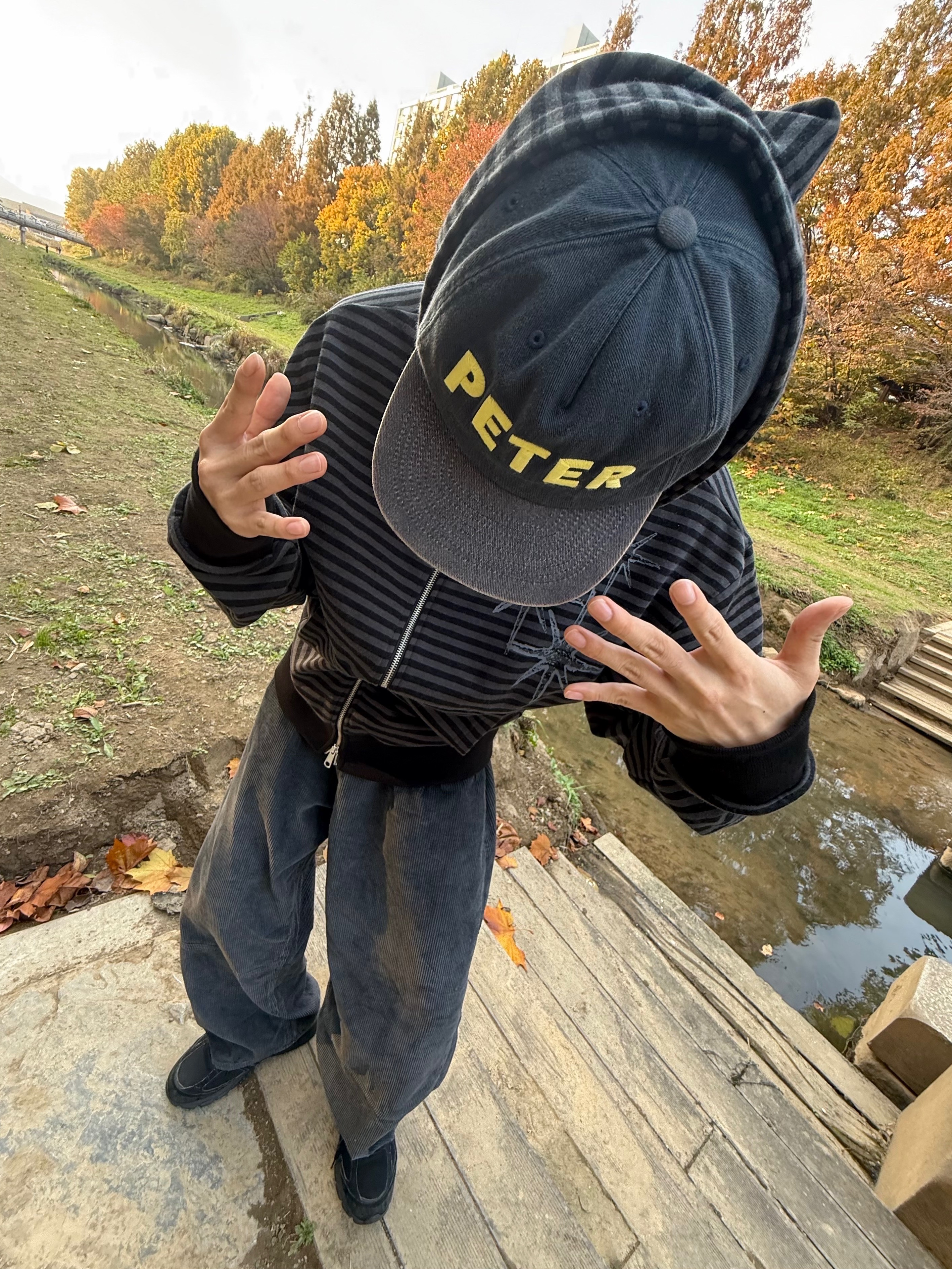 My Name is Peter 5-Panel Peter Cap Navy 착용 스타일 - 3