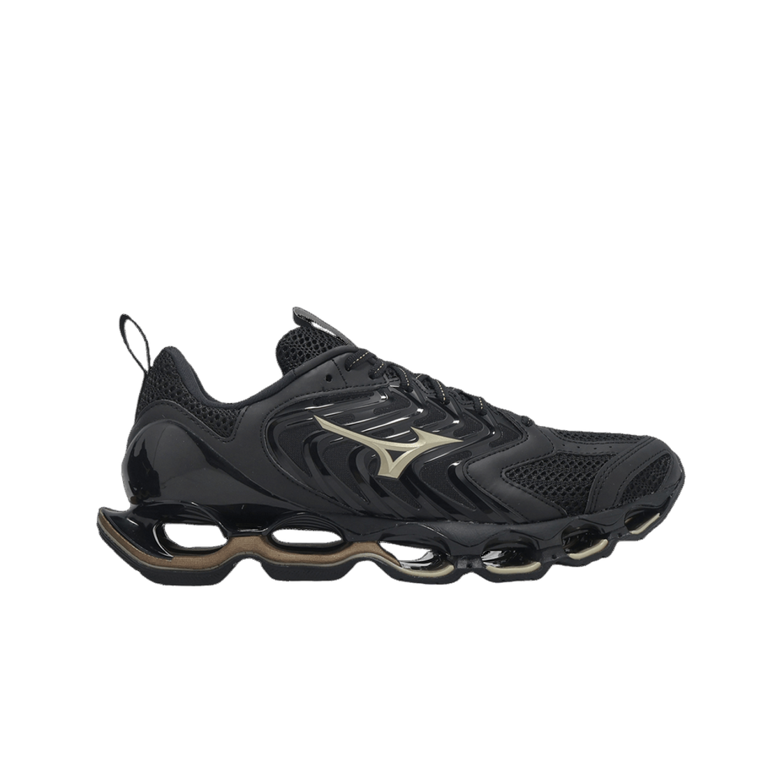 미즈노 웨이브 프로페시 14 S 블랙 골드(Mizuno Wave Prophecy 14 S Black Gold)