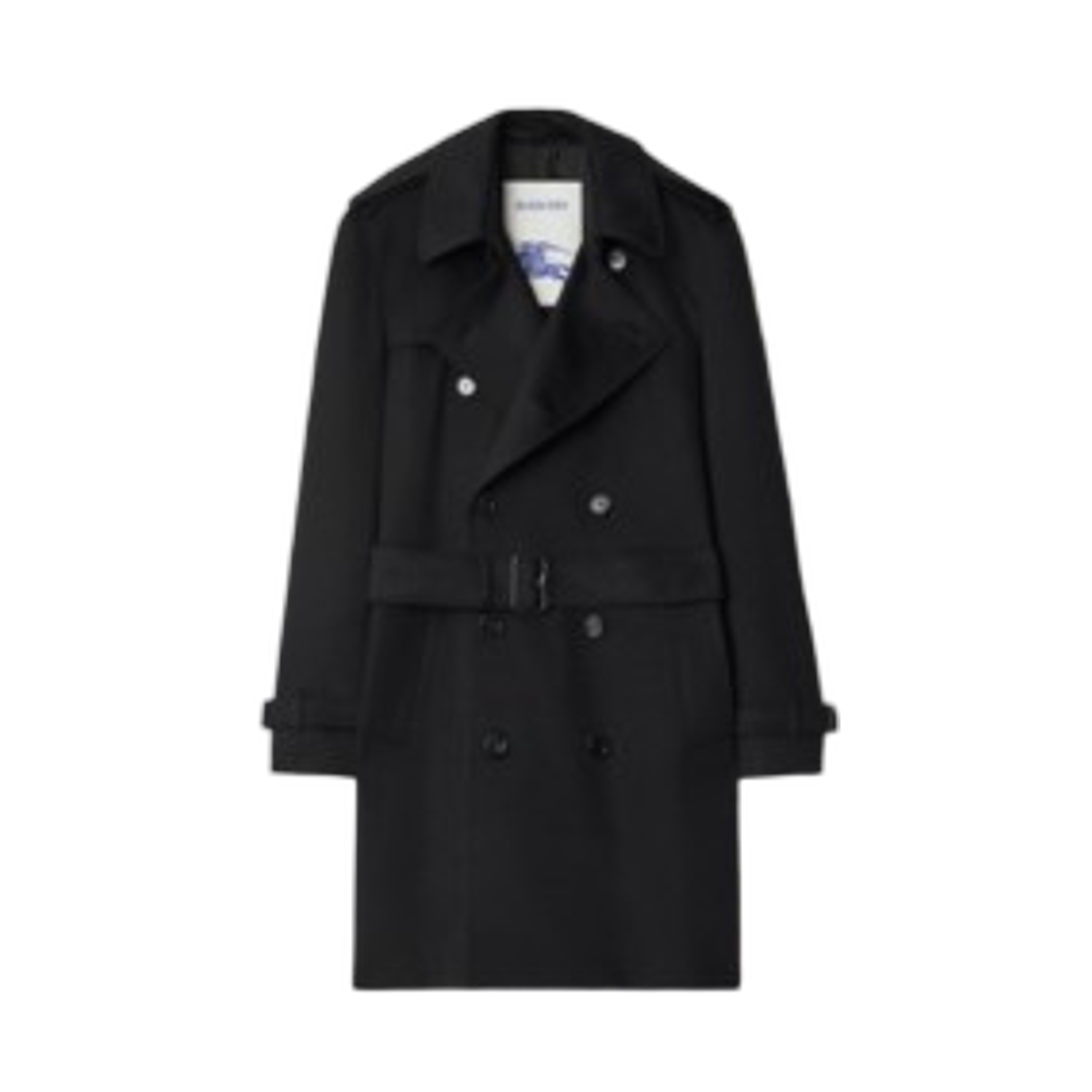 버버리 미드렝스 캐시미어 트렌치 코트 블랙(Burberry Mid-Length Cashmere Trench Coat Black) - 1