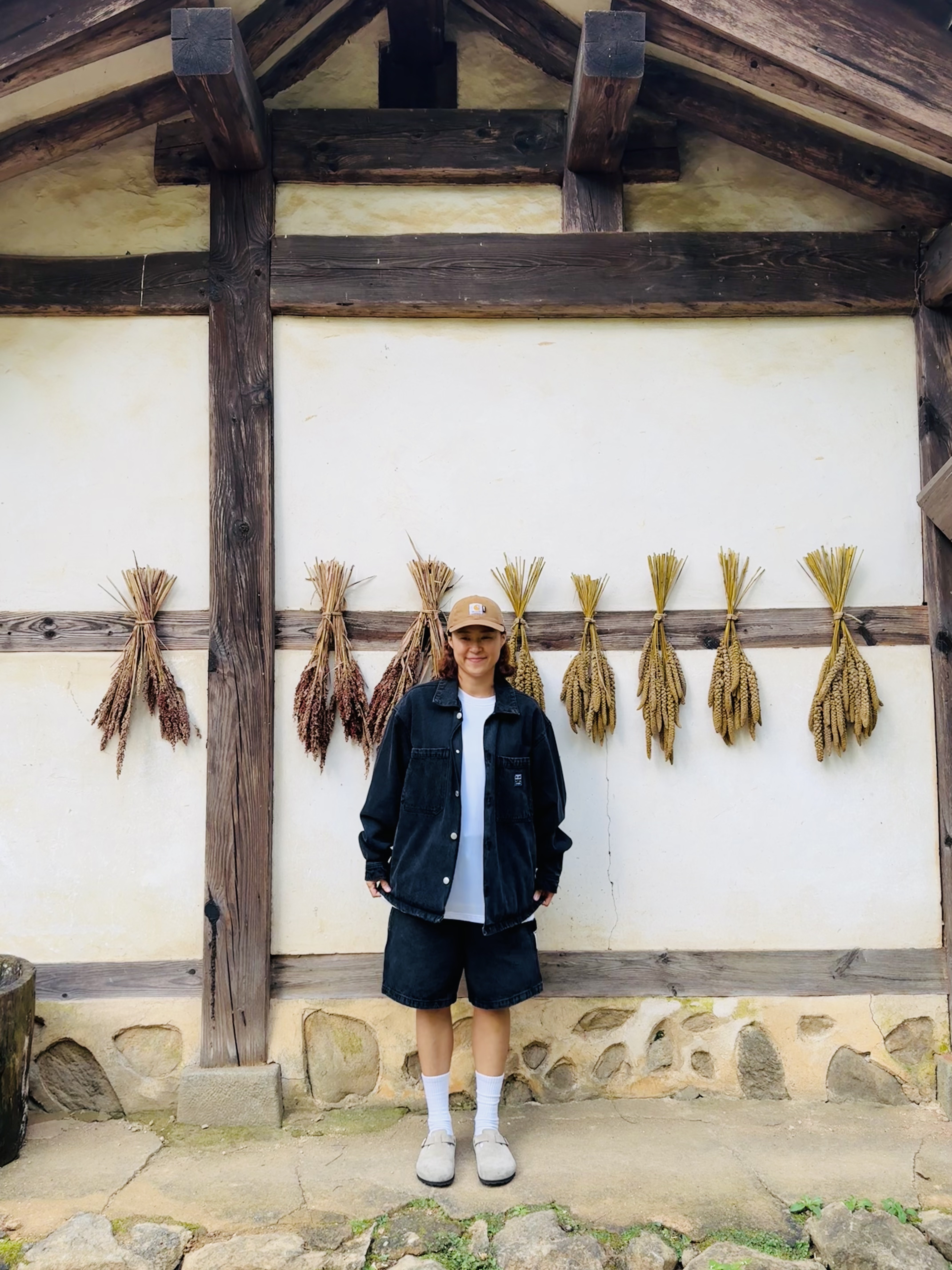 Honda Cutoff Long sleeve White, Palace Seoul 2 Seoul 6-Panel Cap Black - 25SS 착용 스타일 - 6