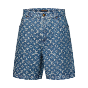 Louis Vuitton Monogram Denim Shorts Indigo