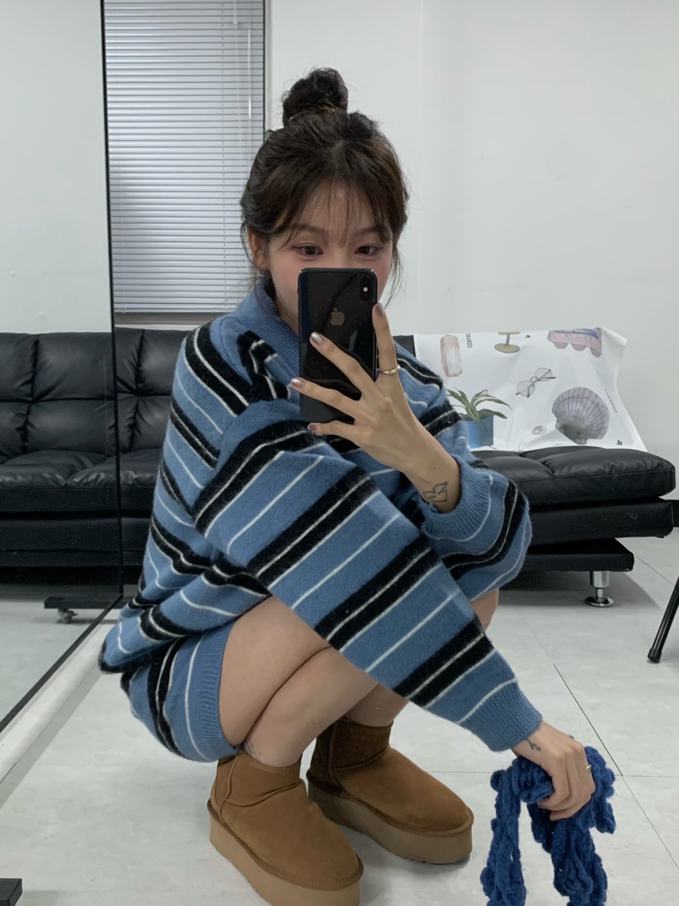 (W) UGG Classic Mini Platform Boots Chestnut 착용 스타일