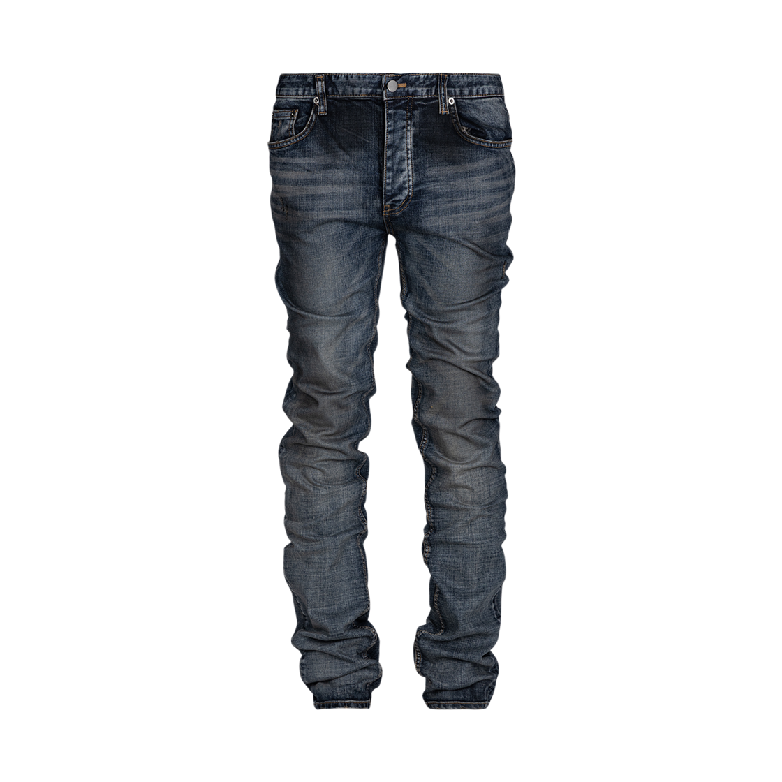 언더마이카 25FW 슬림 스트레이트 워시드 슬랩 데님 워시드 블루(Undermycar 25FW Slim Straight Washed Slab Denim Washed Blue)