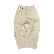 Undermycar Mu.55 Anti Fxxking Logo Play Big Cargo Rip Pants Beige