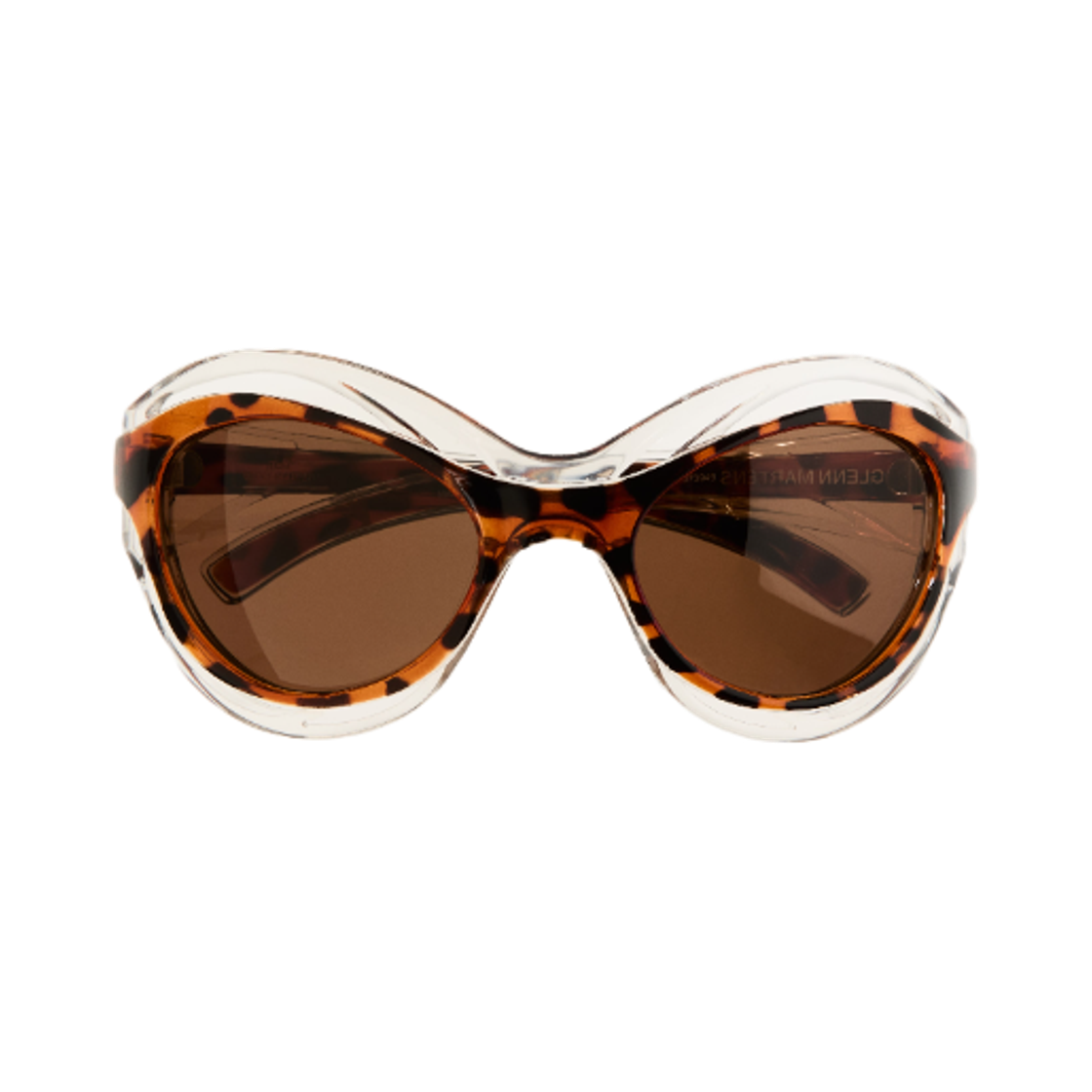 (W) 에이치앤엠 x 글렌 마틴스 폴라라이즈 선글라스 다크 브라운((W) H&M x Glenn Martens Polarized Sunglasses Dark Brown)