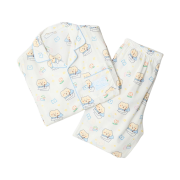 Spao x Manggom Long Sleeve Pajama Set White