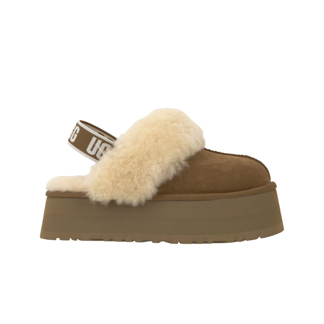 (W) 어그 펀케트 슬라이드 체스트넛((W) UGG Funkette Slides Chestnut)