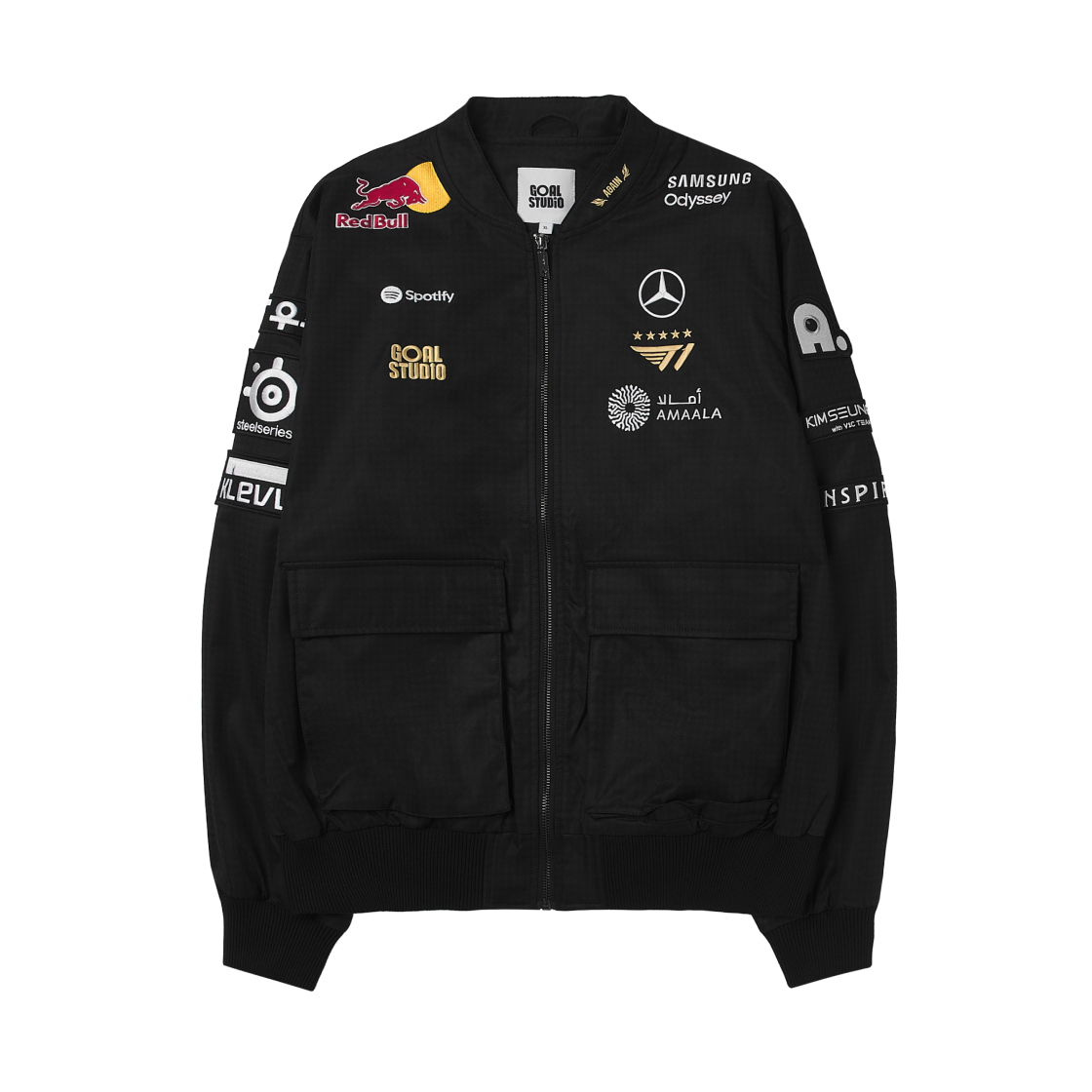 티원 2025 유니폼 월즈 자켓 블랙 (논 마킹 버전)(T1 2025 Uniform Worlds Jacket Black (Non Marking Ver.))