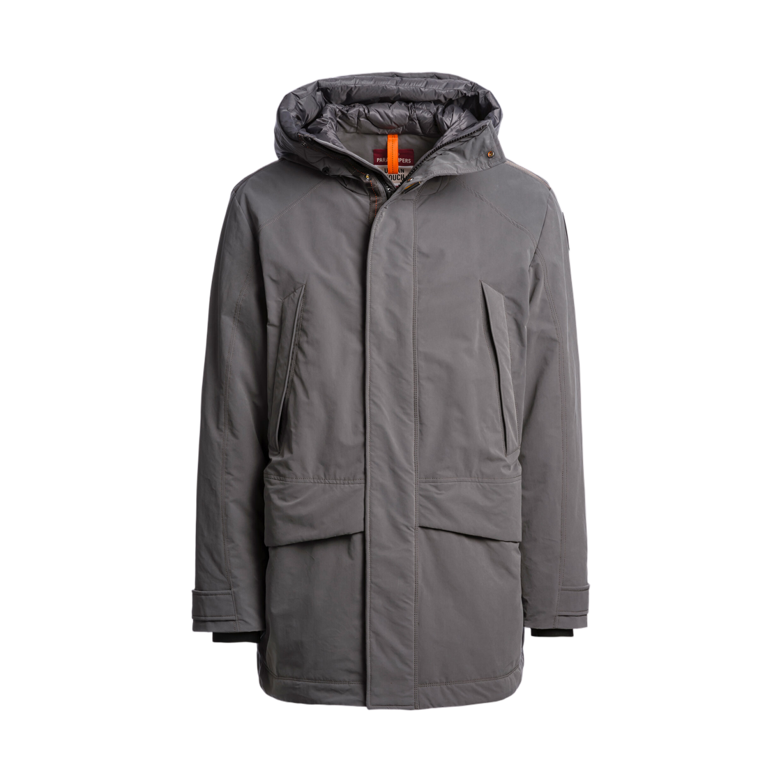 25WMPMJKXT02P030735 Parajumpers Efrem Hooded Long Jacket Pewter - 25FW