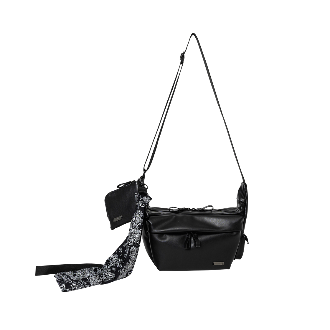 AJ254BG001BK AJOBYAJO Paisley Scarf Cross Bag & Neck Wallet Black