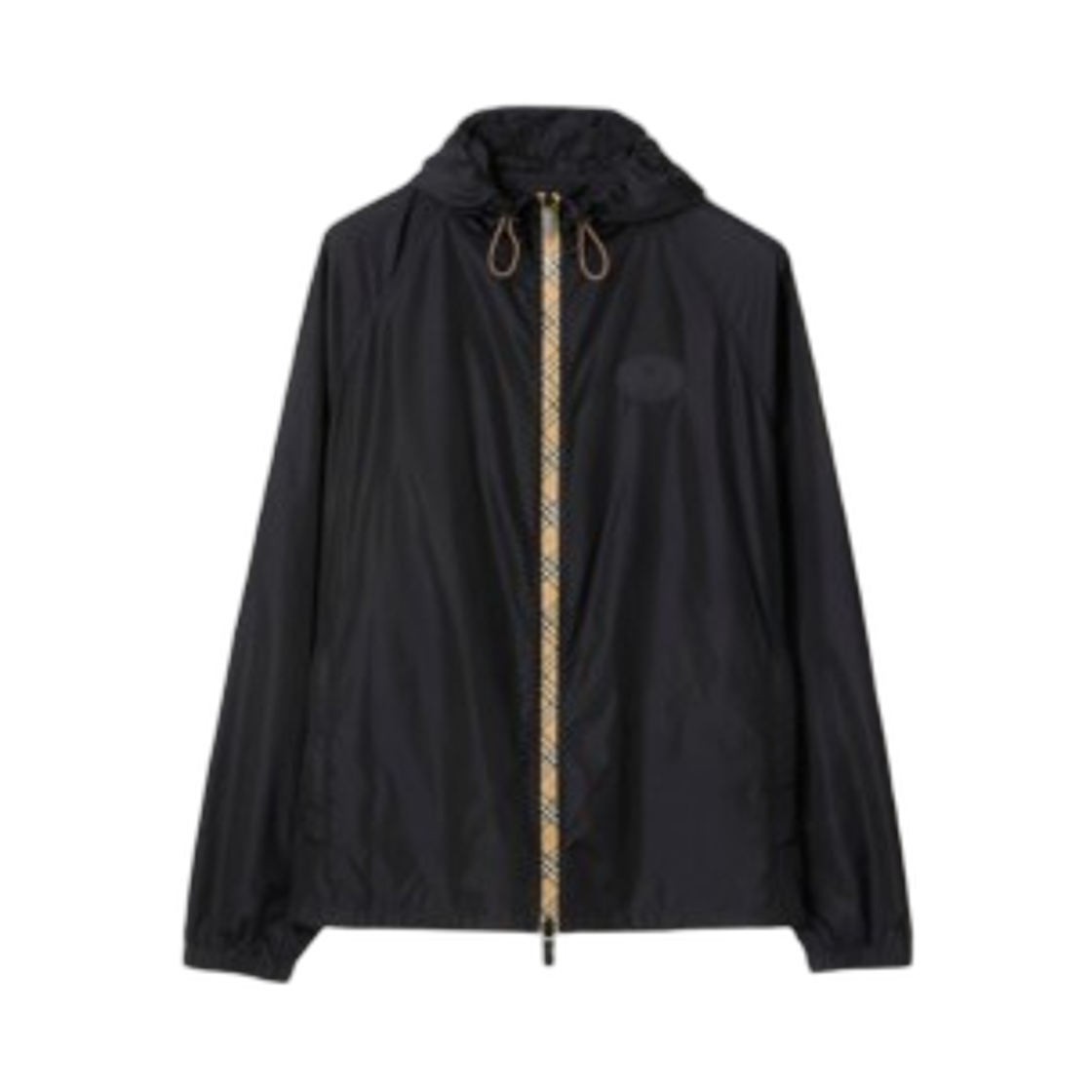 81203701 Burberry Checker Tape Nylon Hooded Jacket Navy