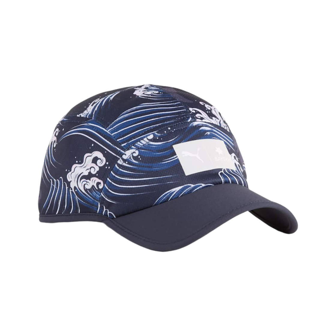 026196-02 Puma x SAYSKY Running 5 Panel Cap New Navy Feather Gray