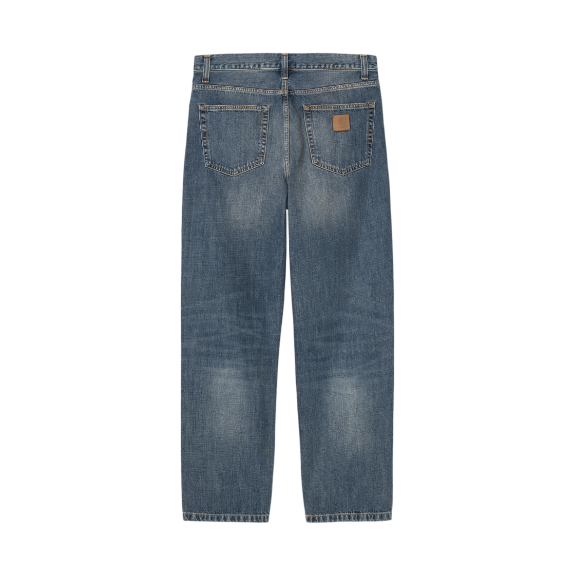 I035879-01-4L Carhartt WIP Aaron Pant Blue Dark Used Wash
