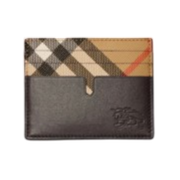 Burberry Tall Pop Check Card Case Sand Beige