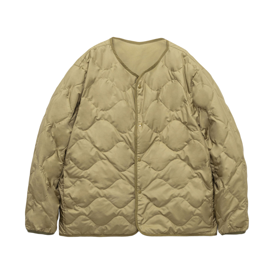 S25FA054 Nanamica Reversible Down Cardigan Khaki Beige