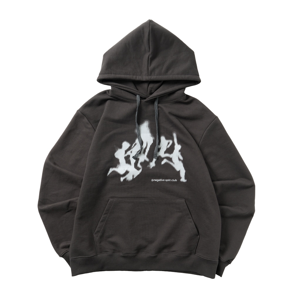 25FWTLH02CH negative split club Warm Recovery Sprint Hoodie Charcoal