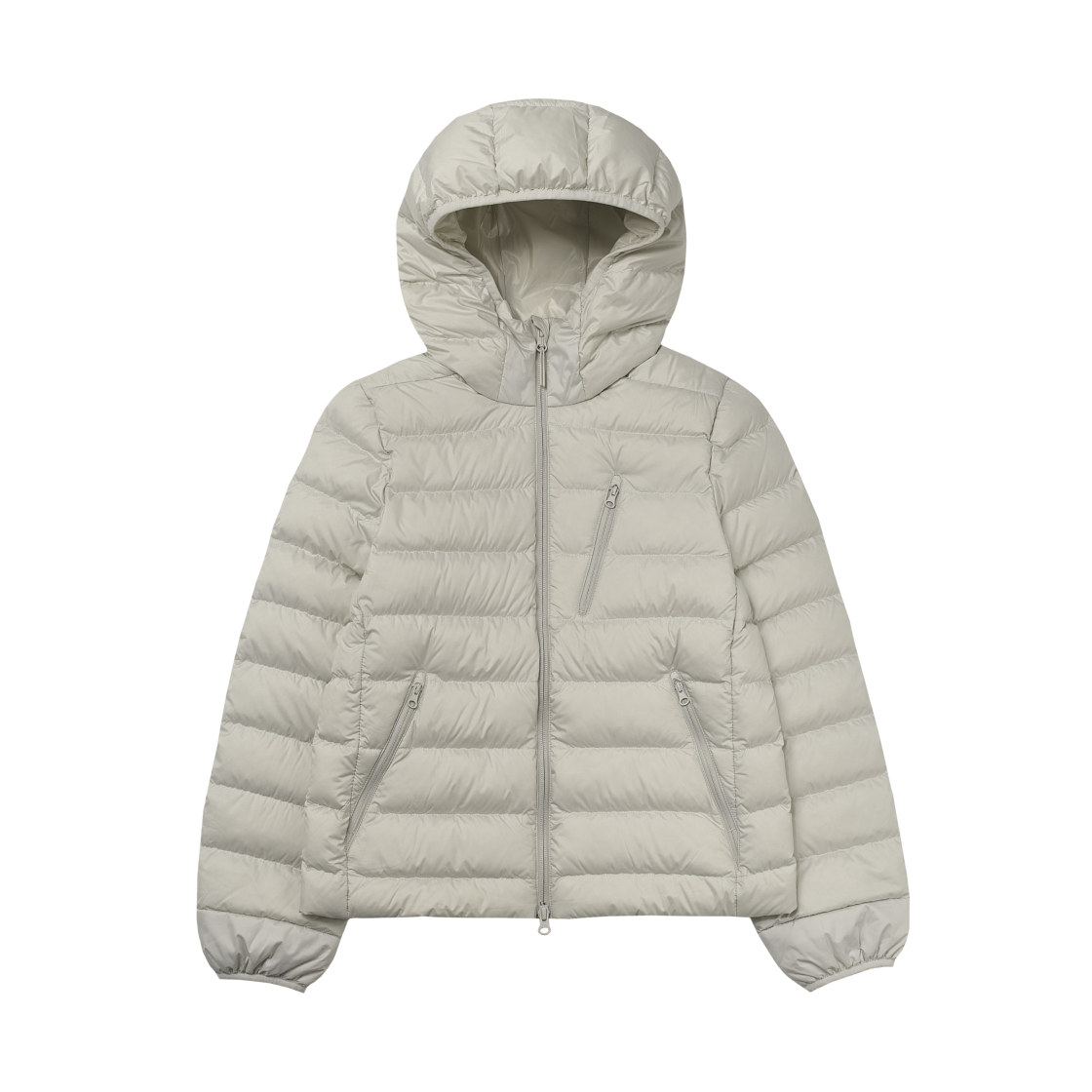 (W) 무신사 스탠다드 시티 레저 후디드 라이트 다운 재킷 스톤 화이트((W) Musinsa Standard City Leisure Hooded Light Down Jacket Stone White)
