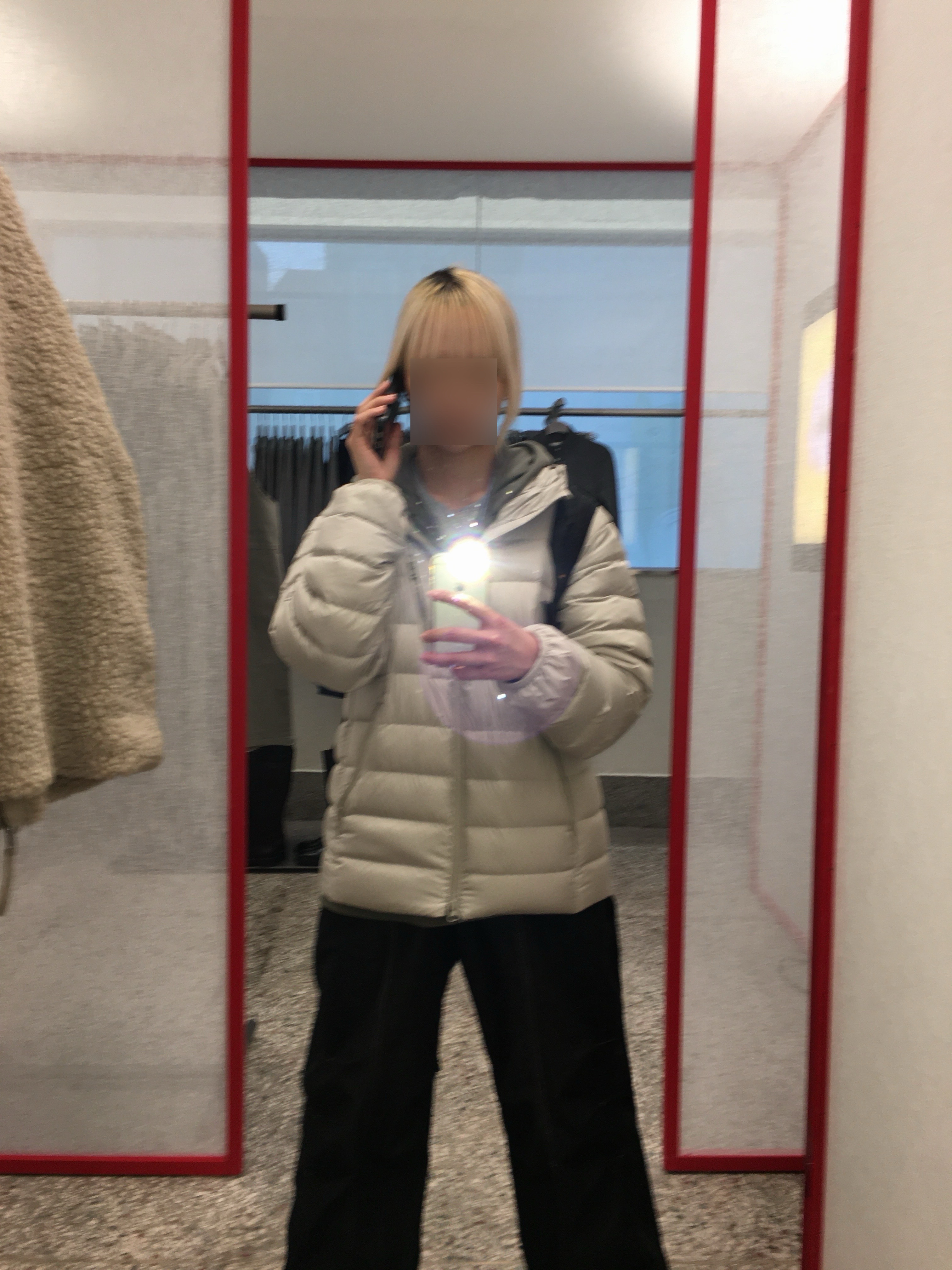 Musinsa Standard City Leisure Hooded Light Down Jacket Dusty Beige μ°©μ© μ€νμΌ