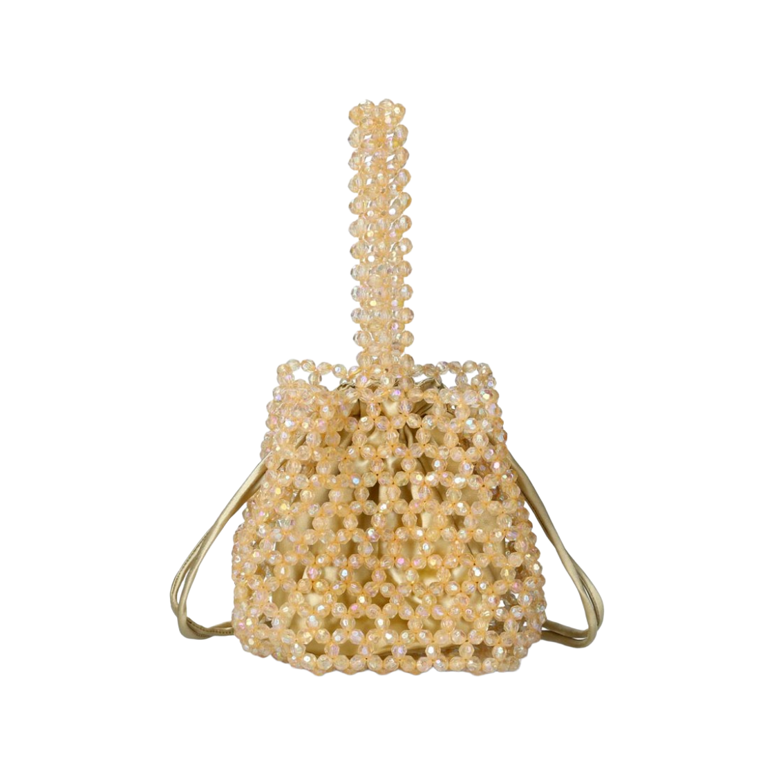비스크 포케 비즈 토트백 골든 옐로우(HVISK Poke Beads Tote Bag Golden Yellow)