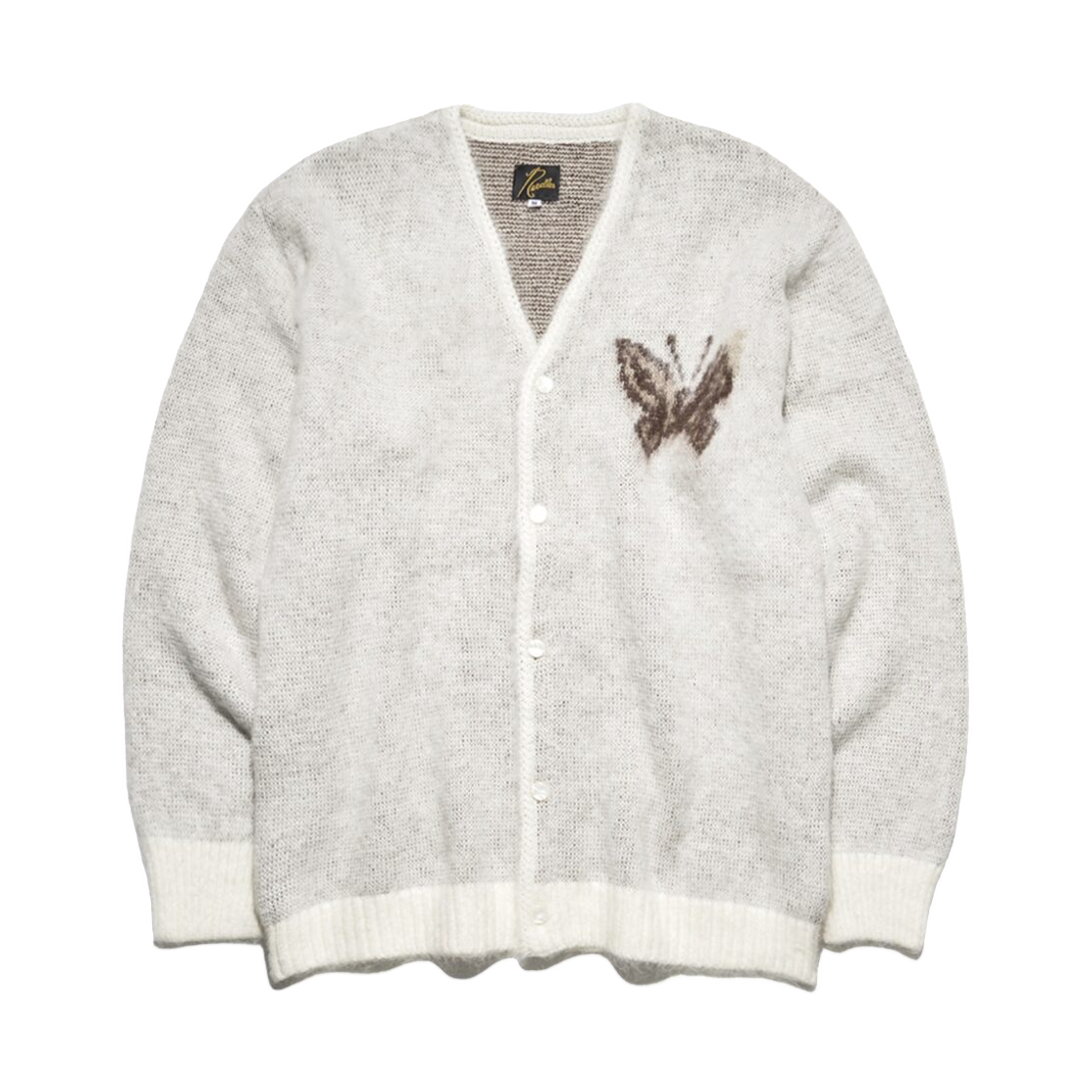 니들스 x 스튜디오스 모헤어 빠삐용 1 가디건 화이트(Needles x Studious Mohair Papillon 1 Cardigan White)