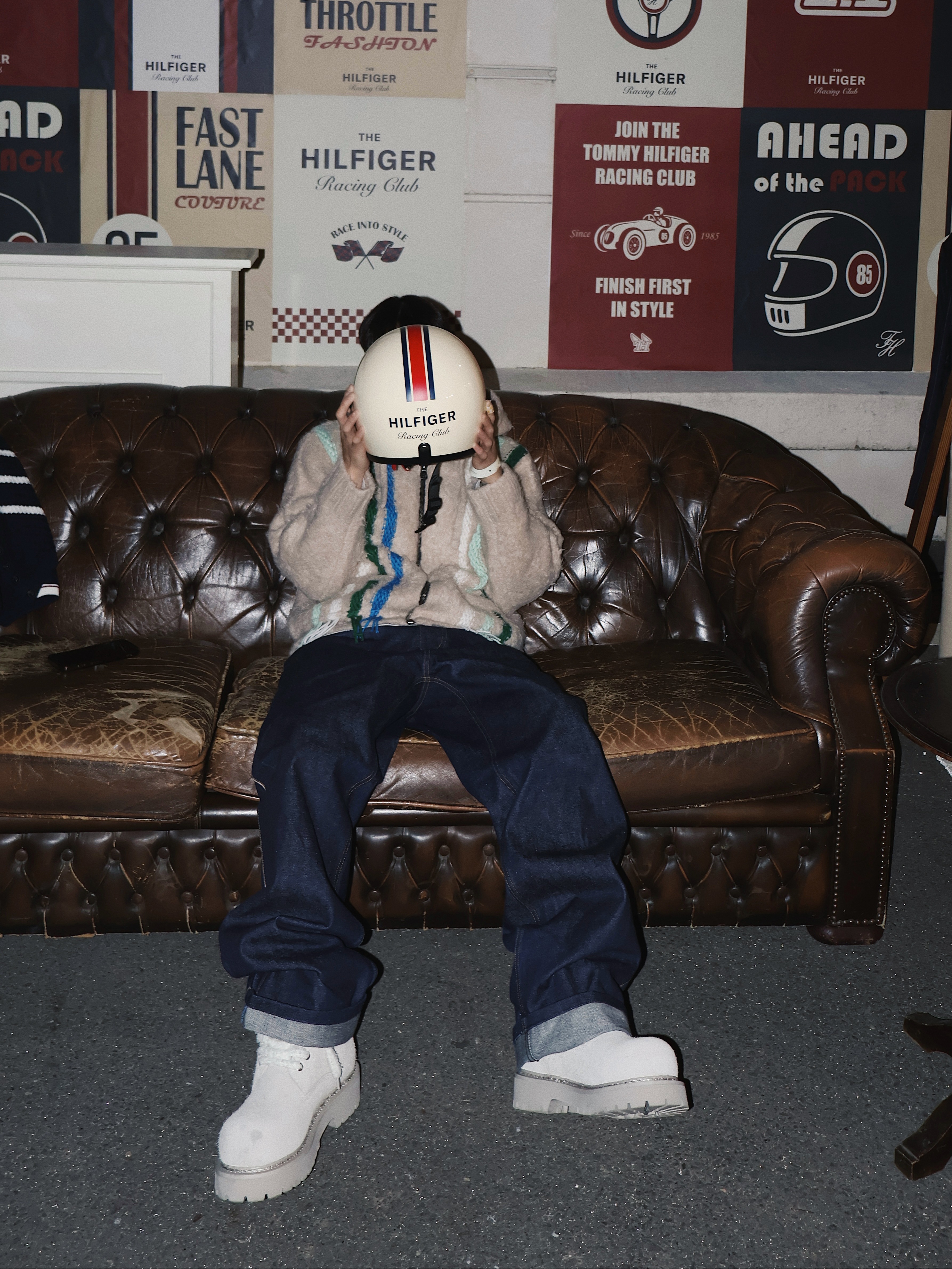 STU Selvedge Denim Pants, LOSTGARDEN x Grailz Route Slate Grey 착용 스타일 - 3