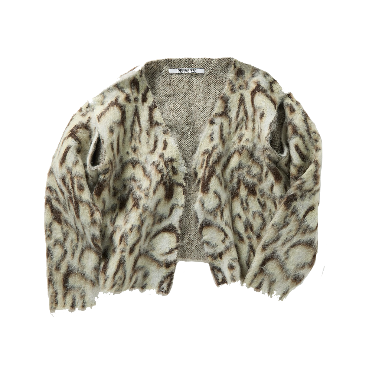 퍼버즈 우먼 와이드 슬릿 가디건 화이트 - 25FW(Perverze Women Wide Slit Cardigan White - 25FW)