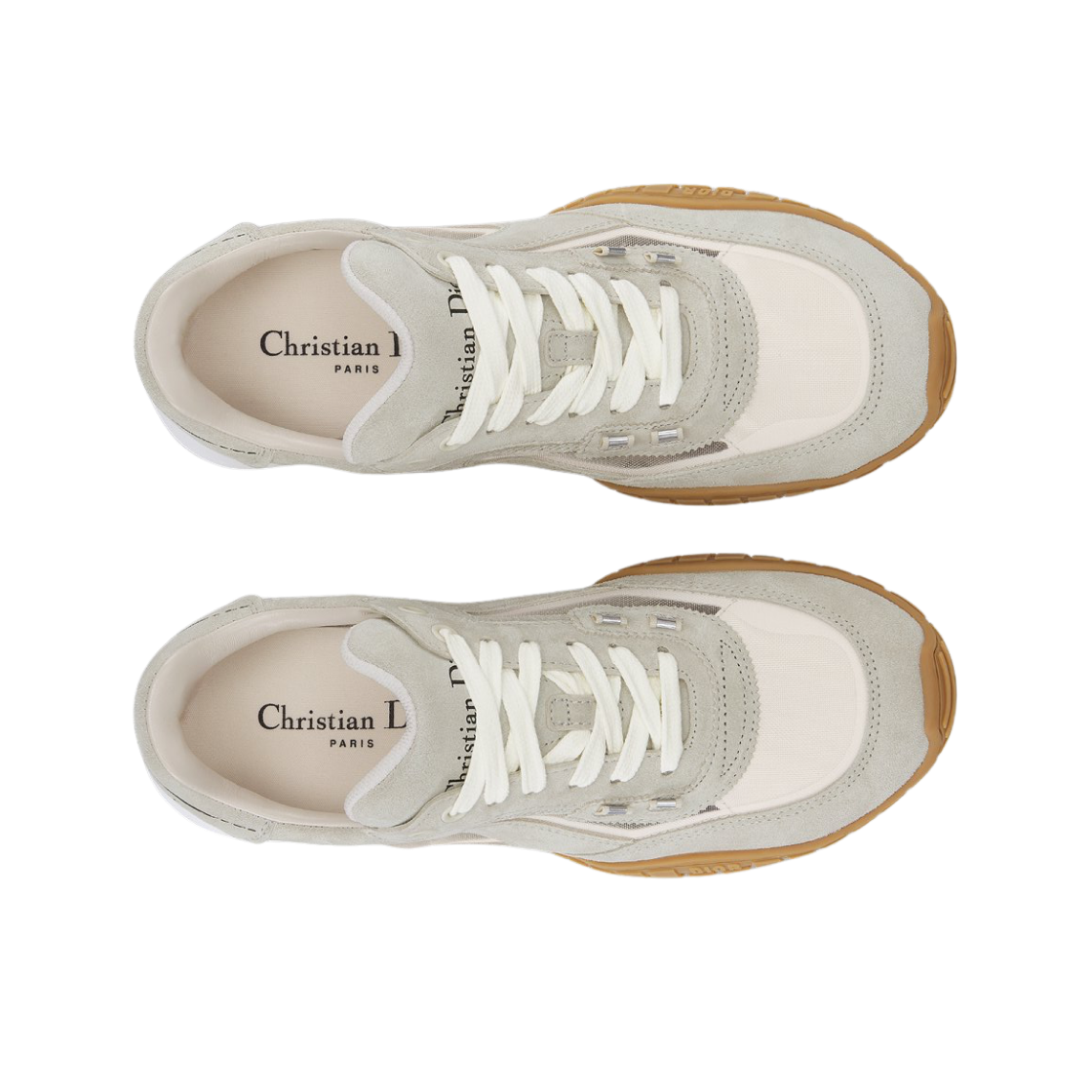 (W) 디올 테크 스니커즈 스웨이드 카프스킨 앤 트랜스패런트 메쉬 화이트((W) Dior Tech Sneakers Suede Calfskin And Transparent Mesh White) - 2