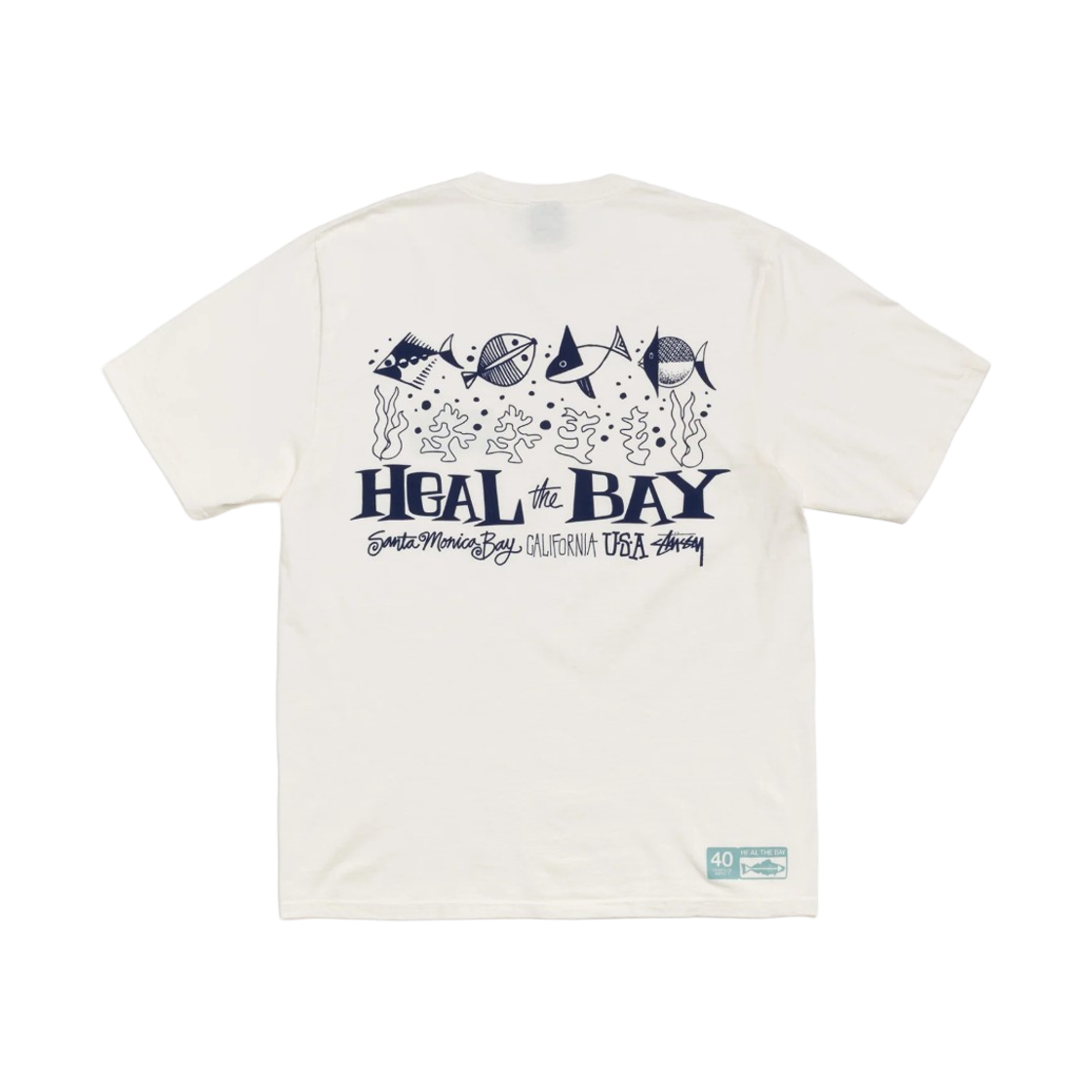 3904033 Stussy Heal The Bay 40 T-Shirt Pigment Dyed Natural