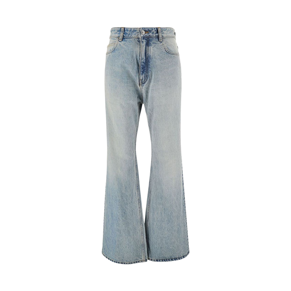 775621TJW794076 (W) Balenciaga Flared Denim Jeans Light Blue
