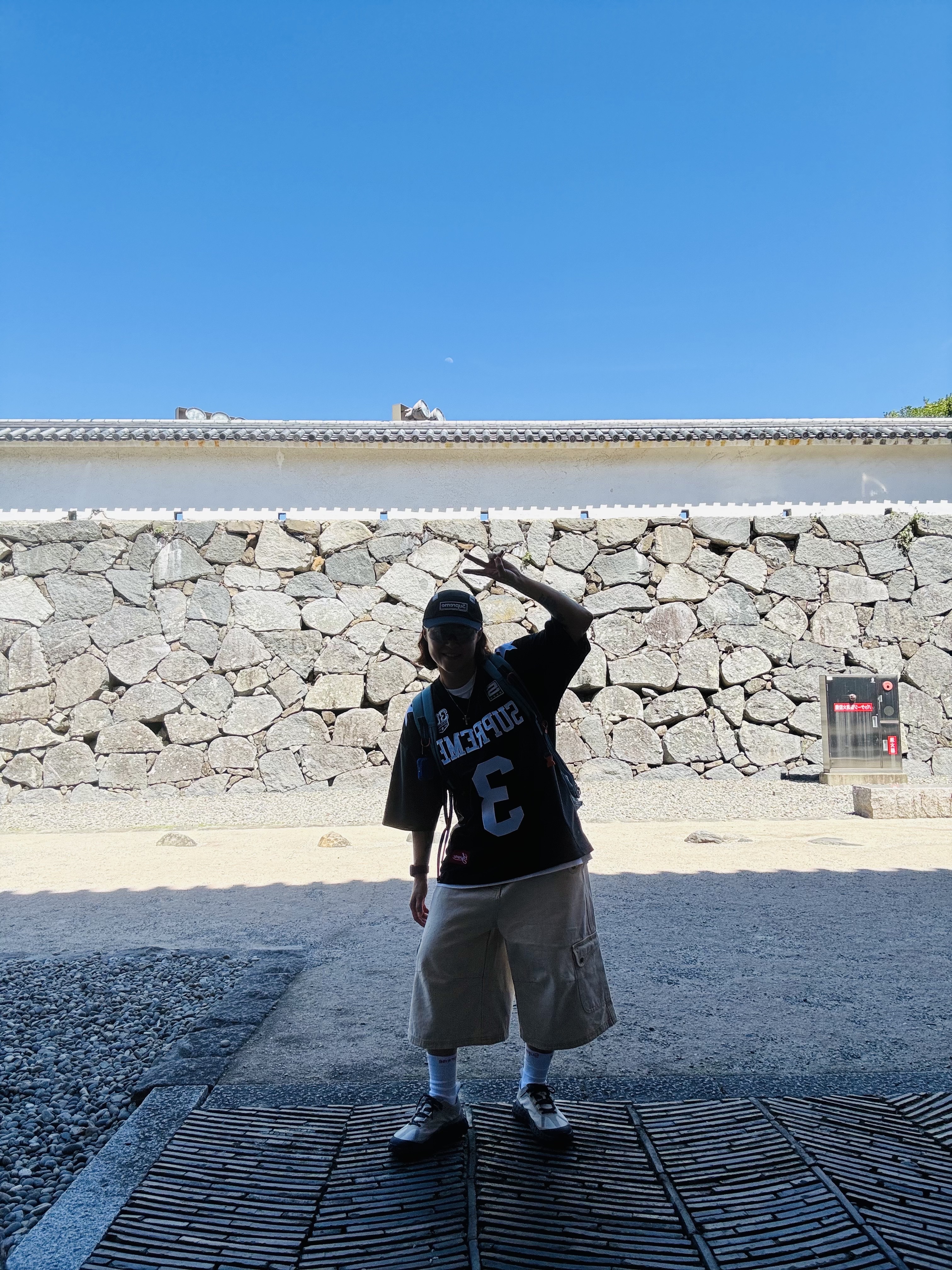 Supreme Side Mesh Camp Cap Black - 25SS, Supreme Yashica MF-1 Camera Red - 21SS 착용 스타일 - 4