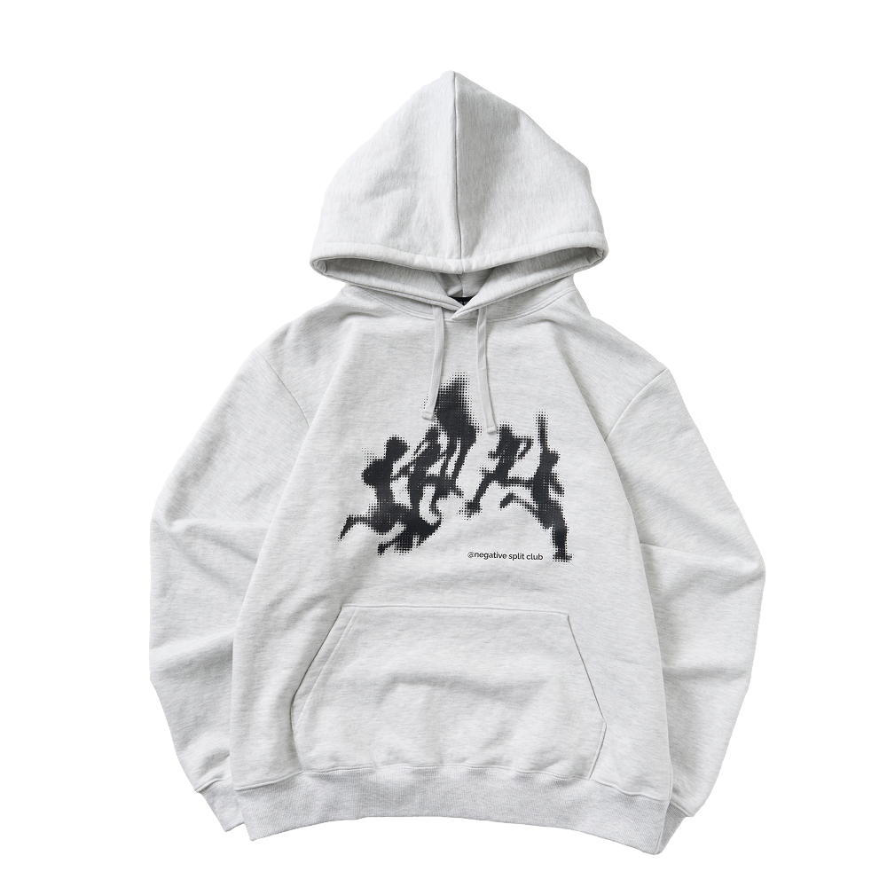 25FWTLH02WM negative split club Warm Recovery Sprint Hoodie Melange Gray