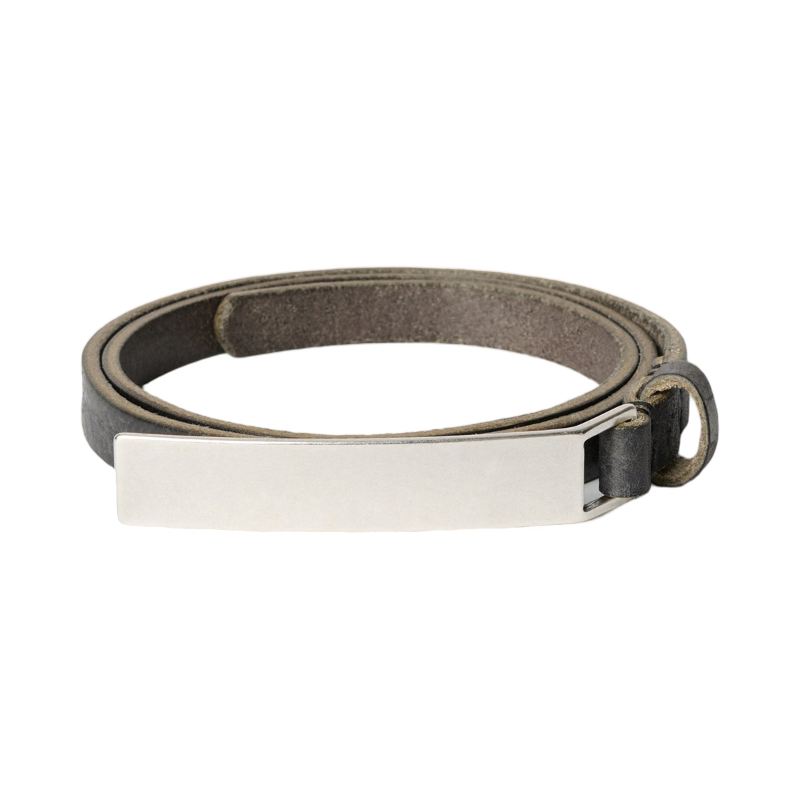 (W) 아워레가시 스트랩 벨트 소프트 콜 톤 보빈((W) Our Legacy Strap Belt Soft Coal Torn Bovine)