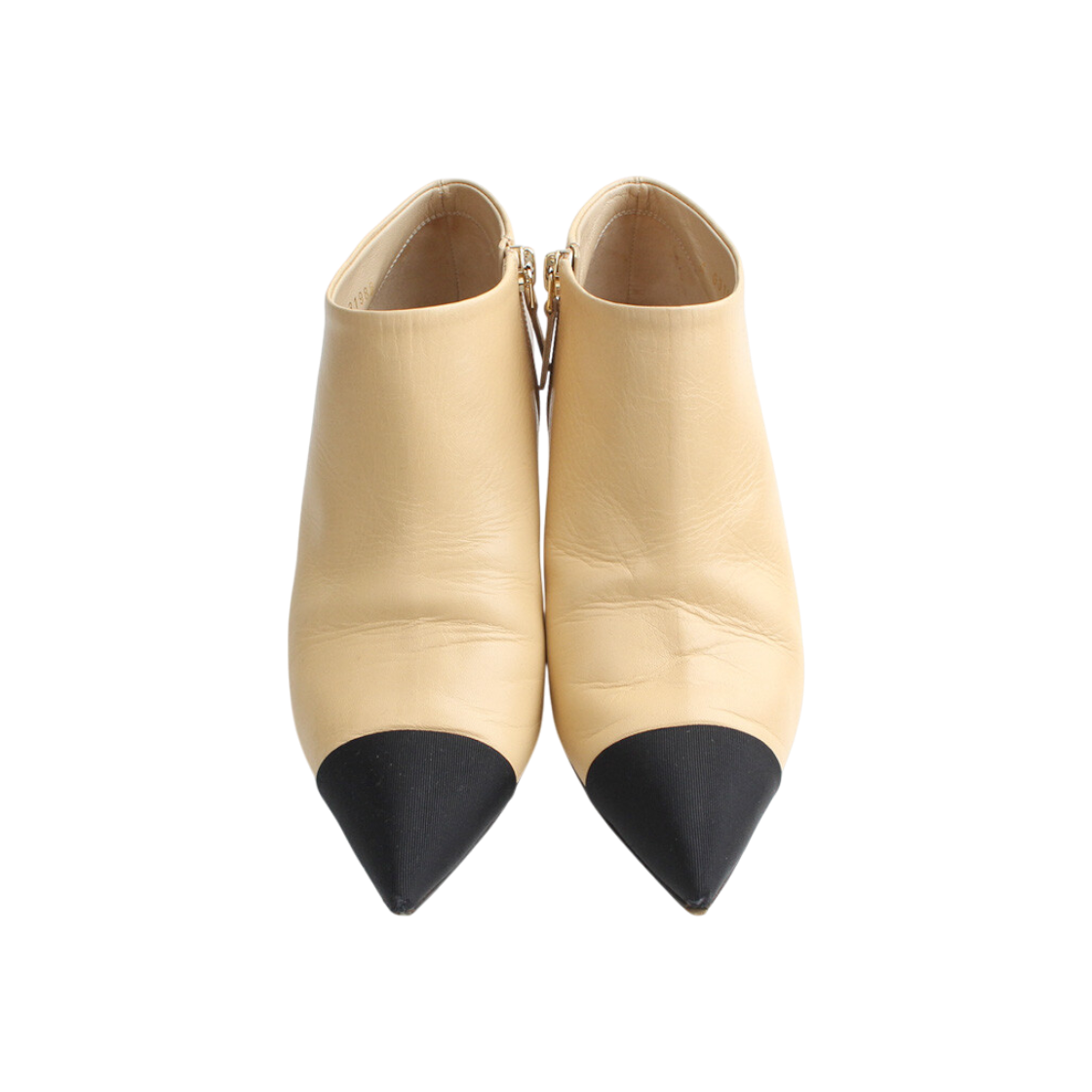 IT92ASDNKK2A Chanel Two-Tone Booties 35.5 C