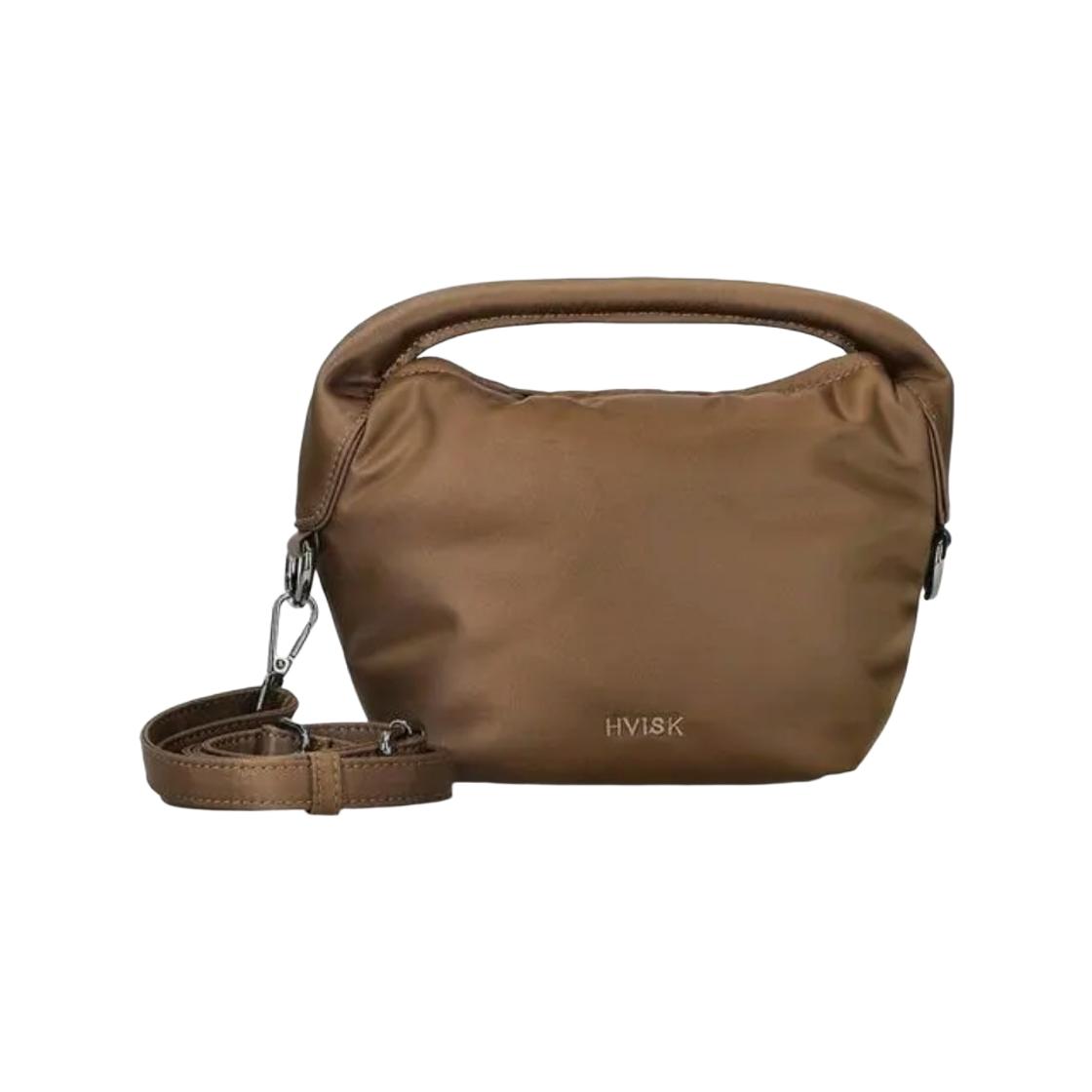 비스크 도카 미니 매트 트윌 토트백 초콜릿 브라운(HVISK Doka Mini Matte Twill Tote Bag Chocolate Brown)