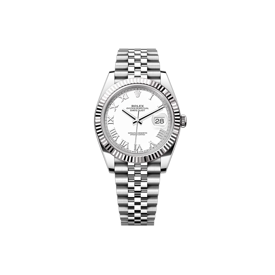 ITF9FAR86FR4 Rolex Datejust 41 - 126334 White Roman Jubilee No. 6770