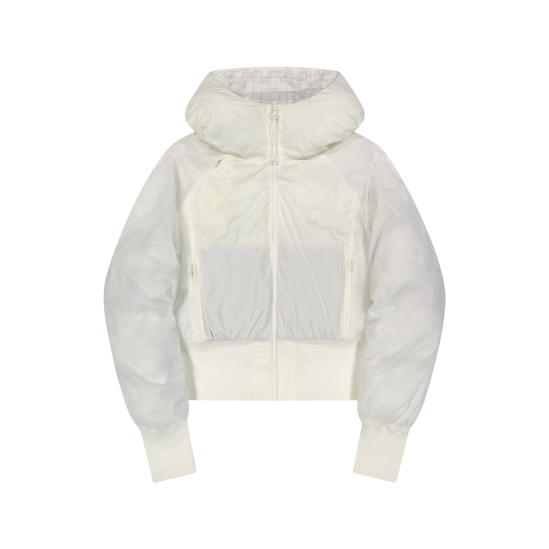 오호스 리버시블 체크 패디드 자켓 아이보리(OJOS Reversible Check Padded Jacket Ivory)