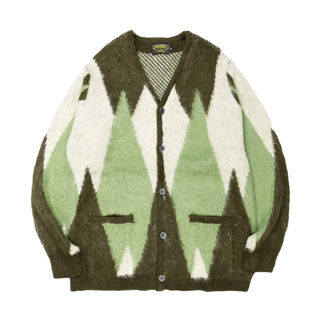 22328GR Houston Japan UNIVERD72 Mohair Touch Cardigan Diamond Green 22328
