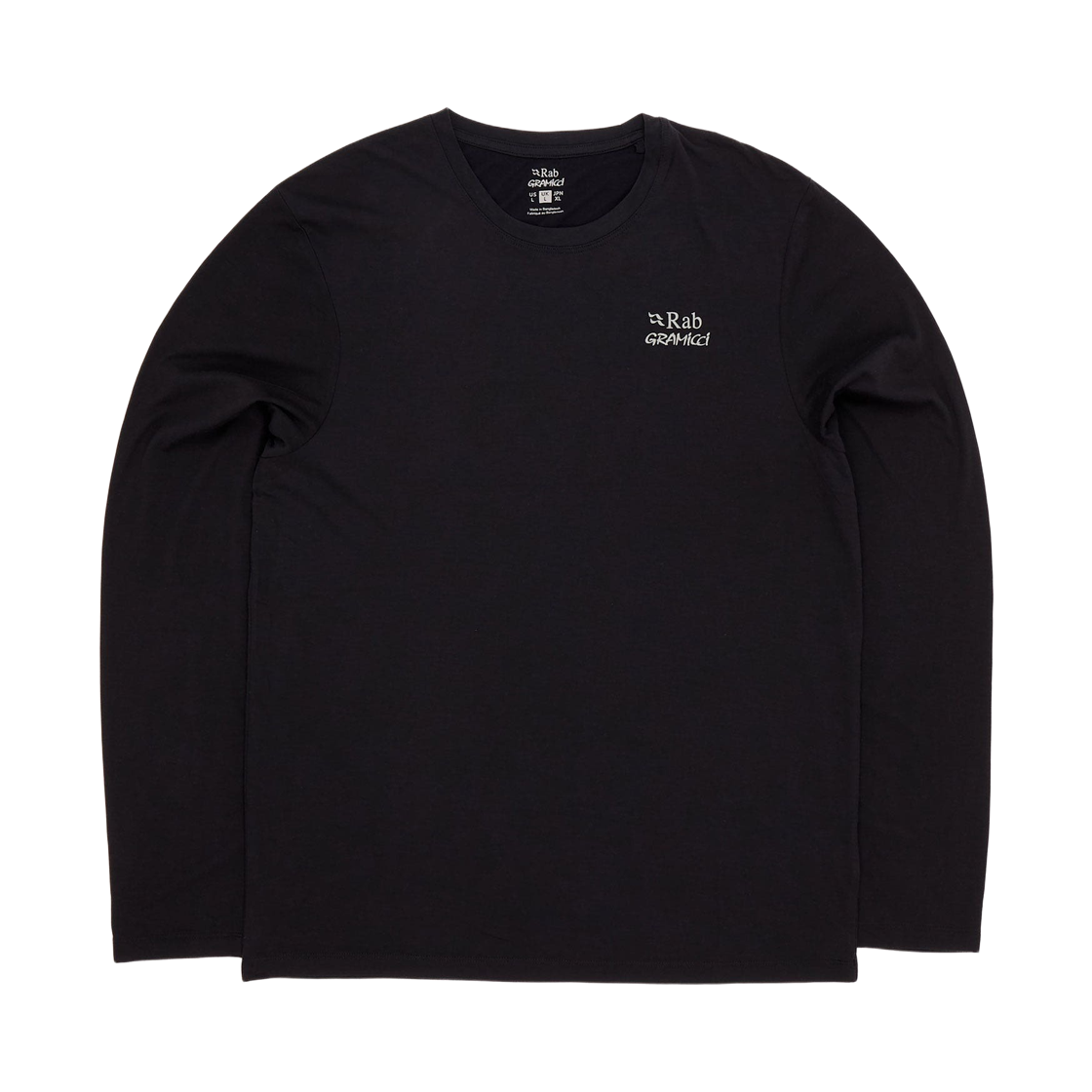 랩 x 그라미치 크림프 롱슬리브 티셔츠 블랙(Rab x Gramicci Crimp Long Sleeve T-Shirt Black)