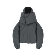 OJOS Detachable Muffler Down Jacket Charcoal