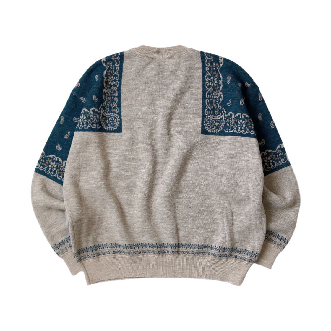 캐피탈 12G 울 반다나 크루 스웨터 네이비(Kapital 12G Wool Bandana Crew Sweater Navy) - 2