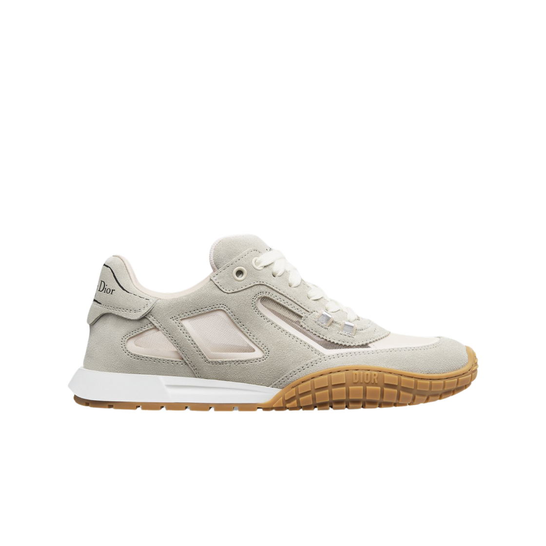 (W) 디올 테크 스니커즈 스웨이드 카프스킨 앤 트랜스패런트 메쉬 화이트((W) Dior Tech Sneakers Suede Calfskin And Transparent Mesh White) - 1