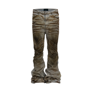 Undermycar 25FW Mud Oil Painted Light Blue Flare Jeans Light Blue