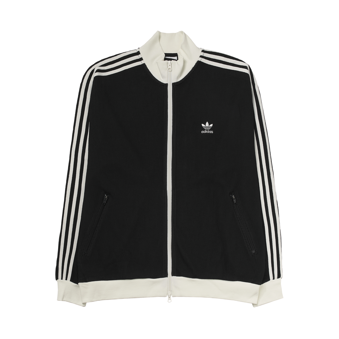 아디다스 오리지널스 니트 트랙 탑 블랙 - KR 사이즈(Adidas Originals Knit Track Top Black - KR Sizing)