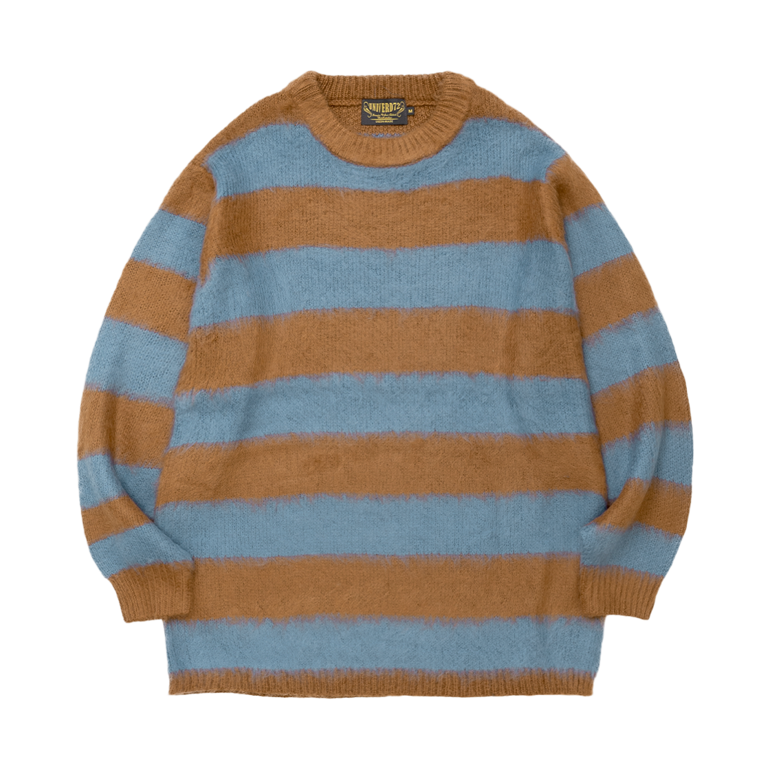 22333BR Houston Japan UNIVERD72 Mohair Touch Sweater Border Brown 22333