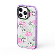 earpearp Cherry Pixel Bunny Purple Wave Label Case+ Case MagSafe